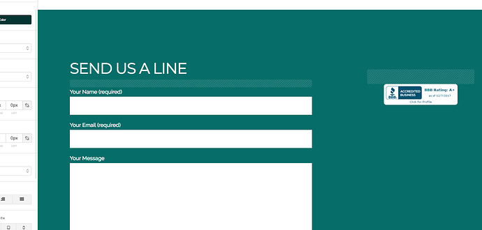please help with background color of contact form support apex forum form background color